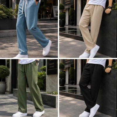 4 Pics Combo All Season Premium Remi Cotton Trouser for Men