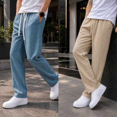 2 Pics Combo All Season Premium Remi Cotton Trouser for Men