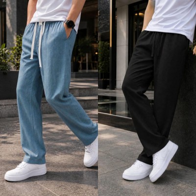 2 Pics Combo All Season Premium Remi Cotton Trouser for Men