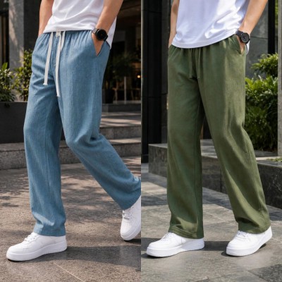 2 Pics Combo All Season Premium Remi Cotton Trouser for Men
