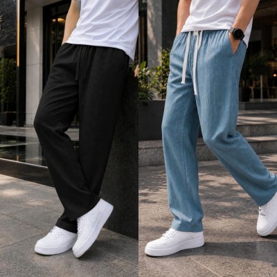 2 Pics Combo All Season Premium Remi Cotton Trouser for Men