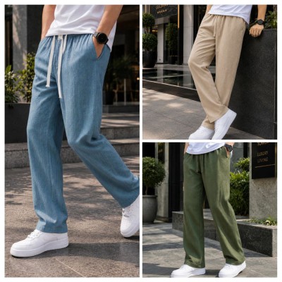 3 Pics Combo All Season Premium Remi Cotton Trouser for Men