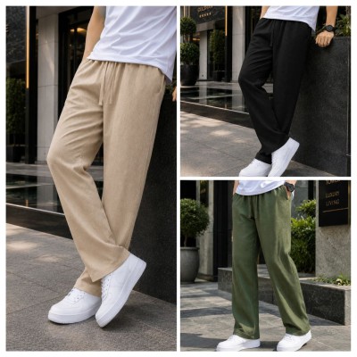 3 Pics Combo All Season Premium Remi Cotton Trouser for Men